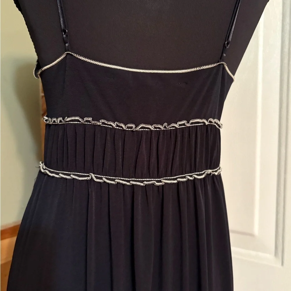 Max Studio Black Spaghetti Strap Long Dress